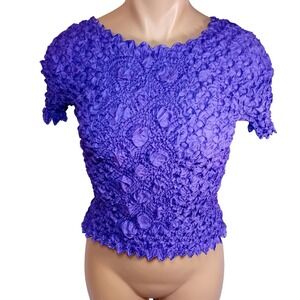90s‎ Y2K Vintage Popcorn Shirt Stretchy Crinkle Girlhoodcore One Size Fits S-XL